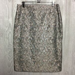 Ann Taylor Metallic Lace Skirt